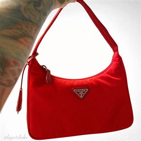 red prada bag|prada studded shoulder bag.